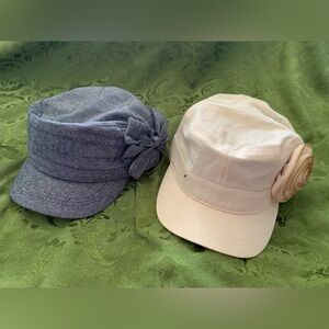 Women’s two Fashion Cadet Hats for one price, NWT.